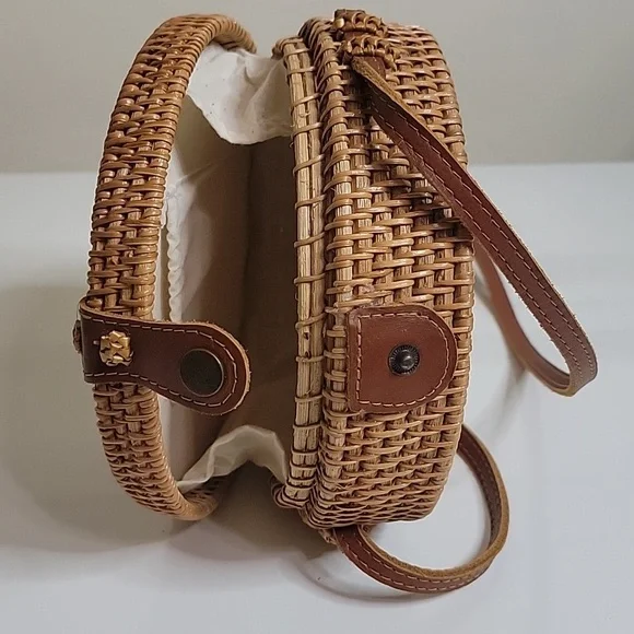 Rattan Circle Boho Women's Bag - Picture 3 of 7